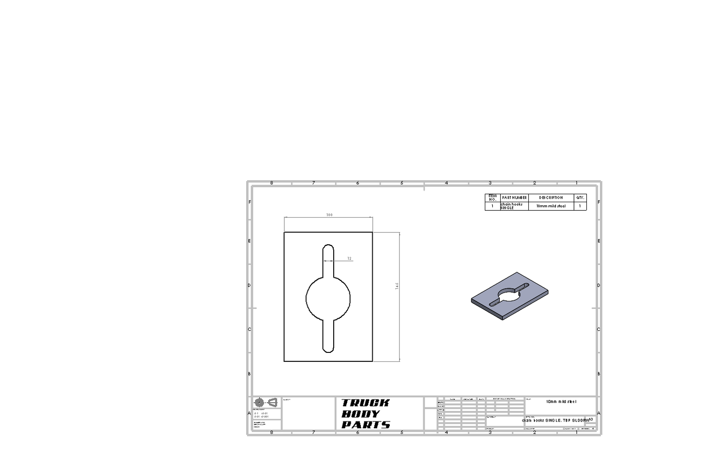 CHAIN / LASH DOWN POINTS FOR TIPPERS / BEAVERTAILS / TRAY BODYS