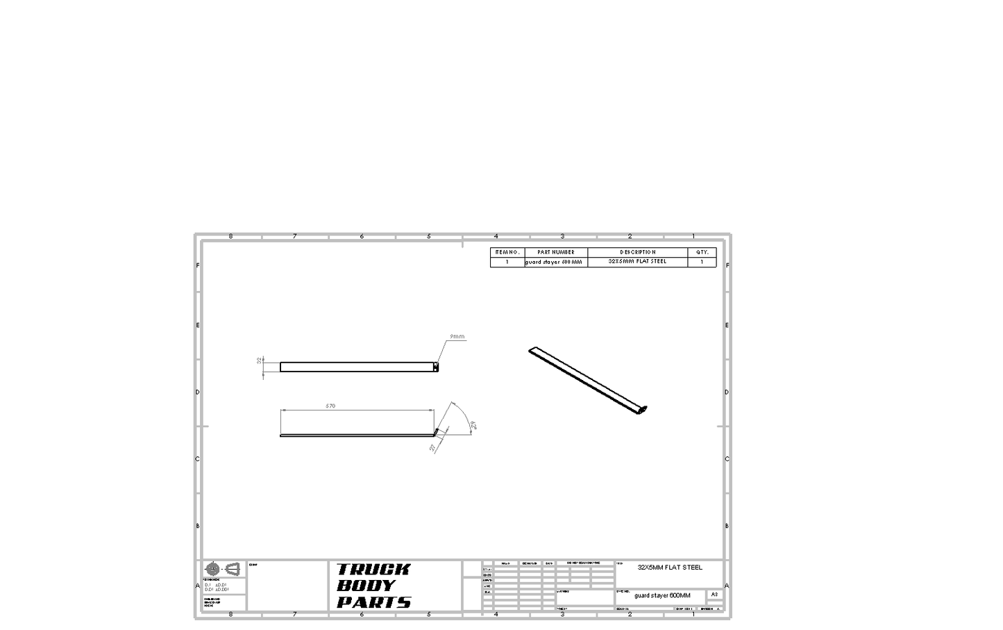 guard stayer 600MM STEEL QTY 1